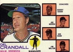 1973 Topps Baseball Cards      646     Del Crandall MG